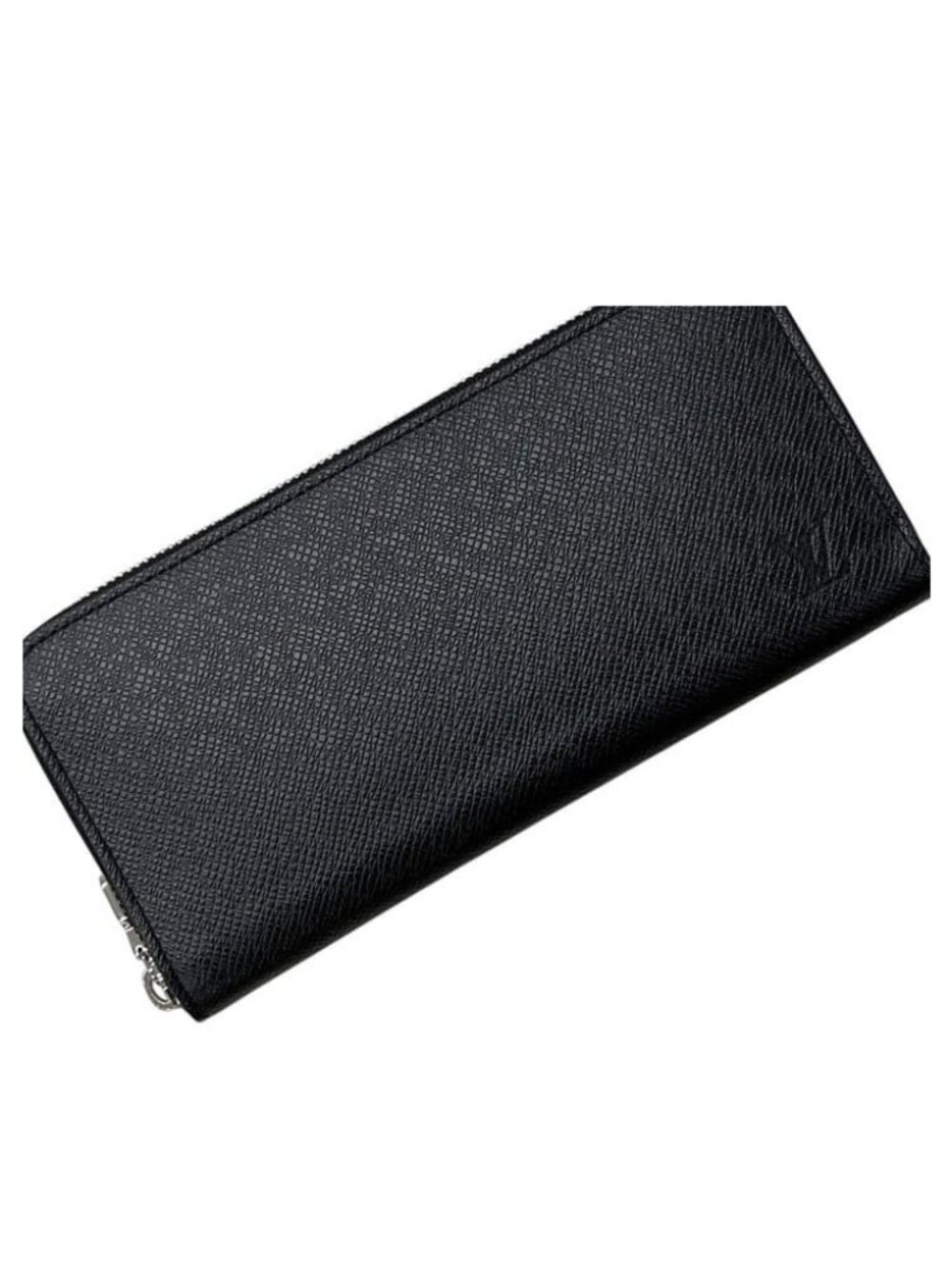 Louis Vuitton Zip Around Wallet Zippy Horizontal Taiga Leather Noir Black